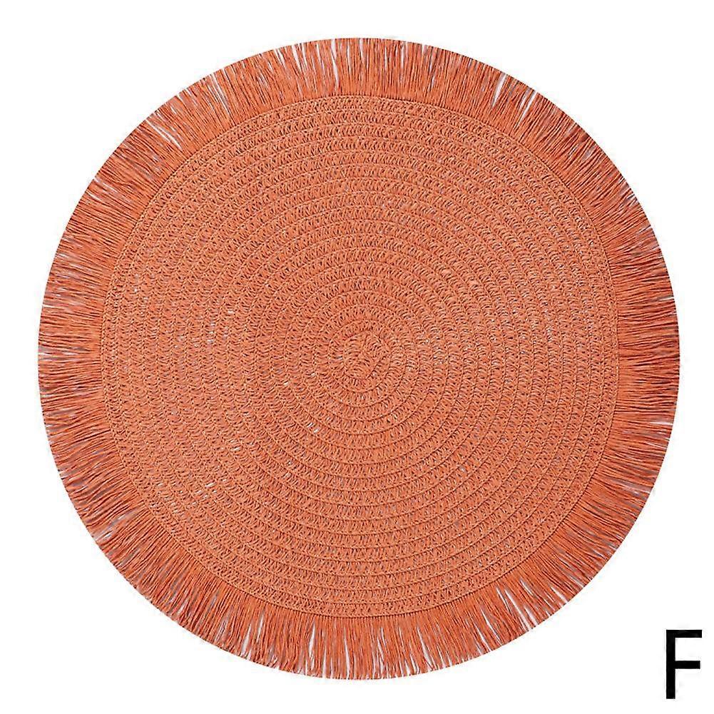 Set de table rustique de 38 cm avec pompons pour assiettes de présentation