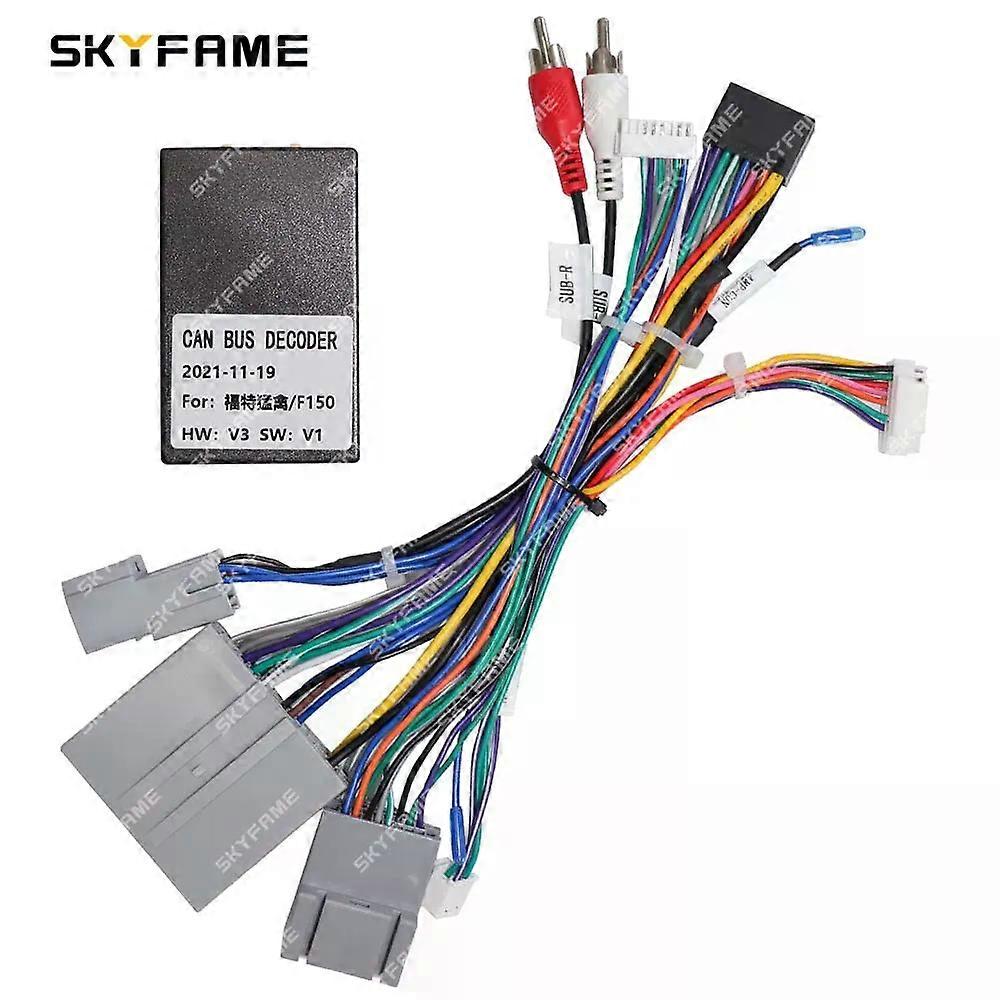 DODGEN Car 16pin Wiring Harness Adapter Canbus Box Decoder Android Radio Power Cable For Ford Raptor F150
