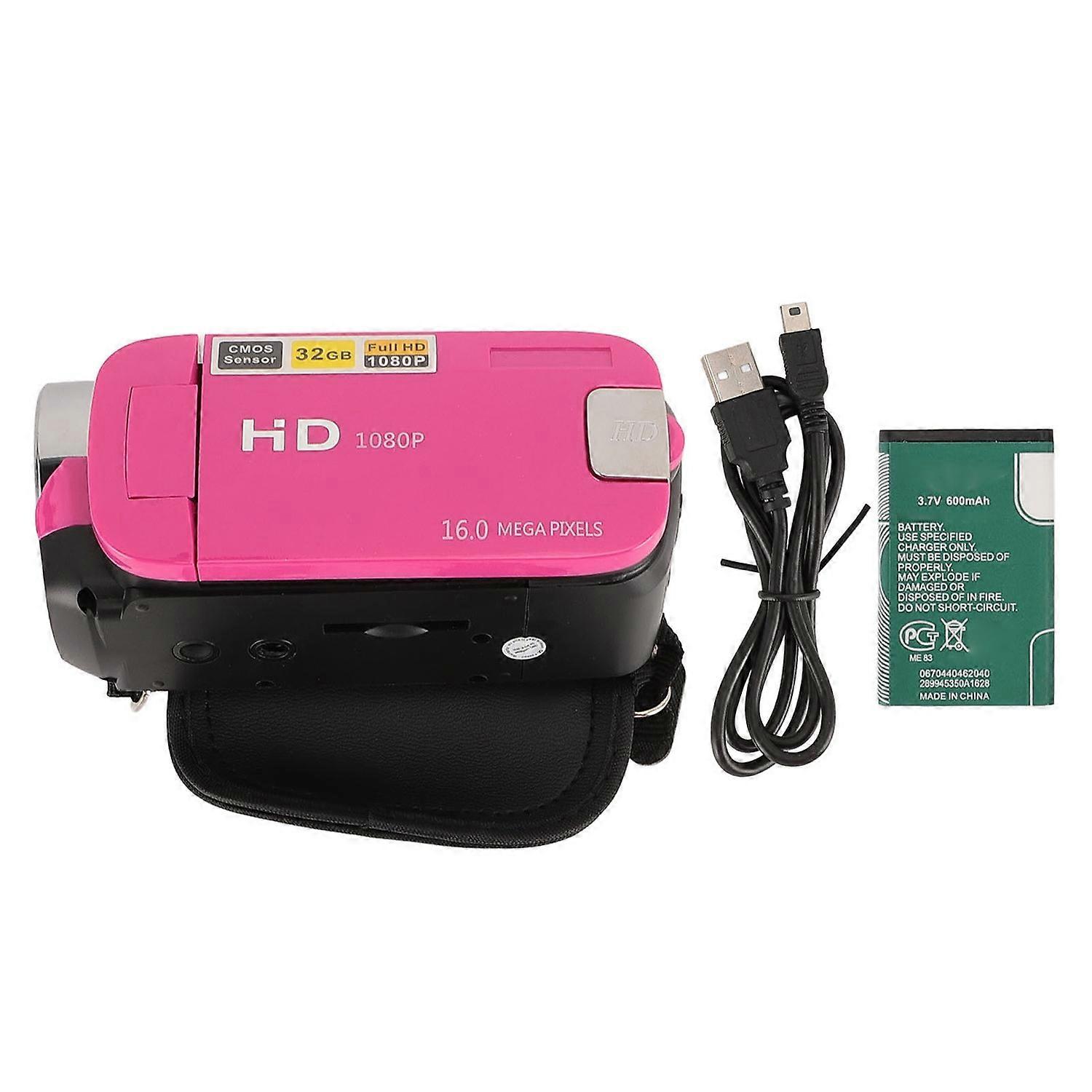 Video Camera Camcorder Digital Camera Recorder 1080P 16MP Rotatable 2.4inch Screen 16X Digital Zoom 
