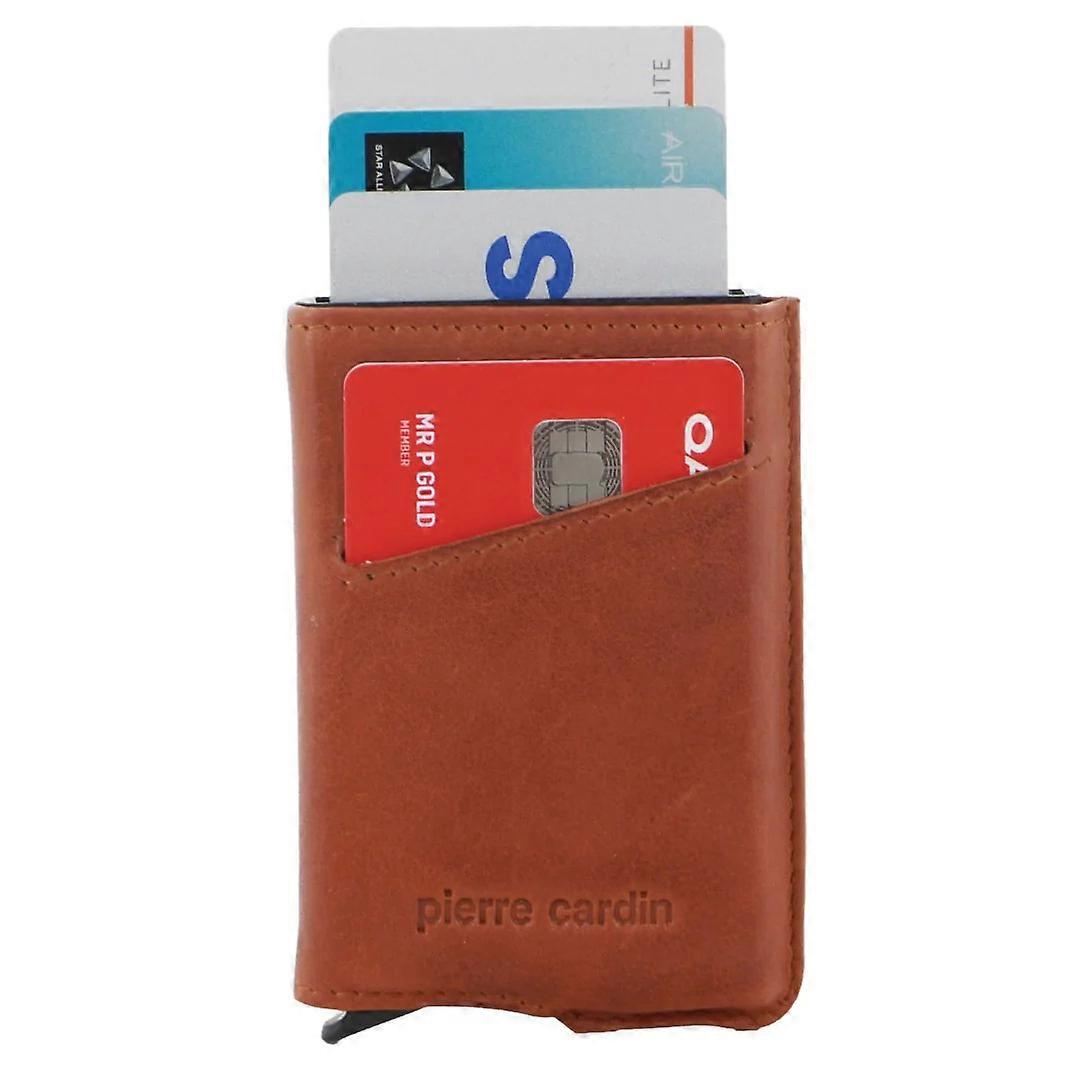Pierre Cardin Leather Smart Slide Card Holder Tab Wallet RFID