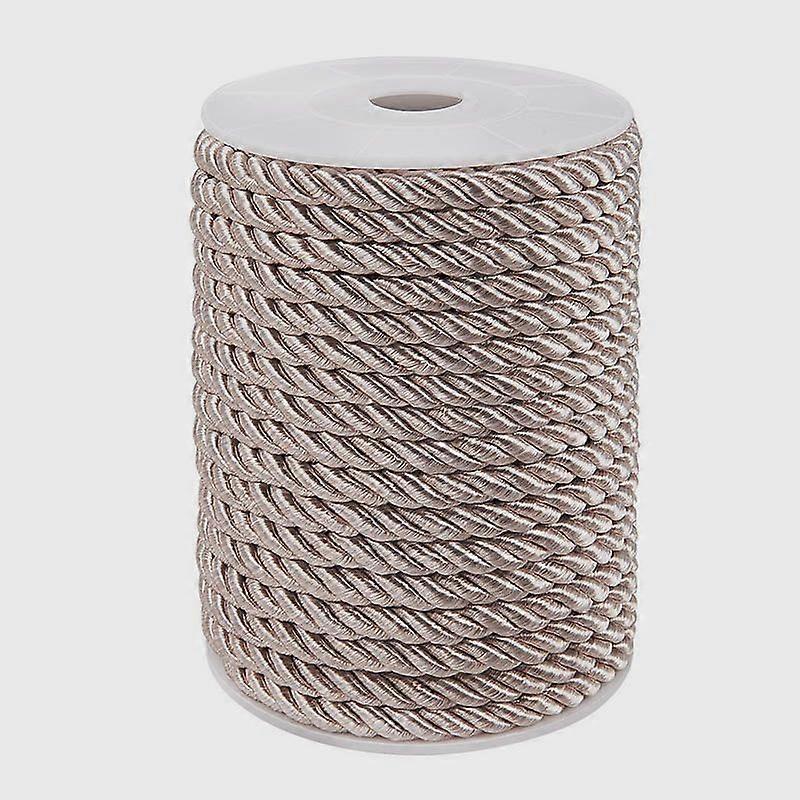 Polyester Cord Twisted Cord Tan 5mm about 18~19yards/roll(16.4m~17.3m/roll)