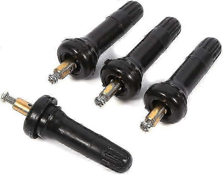Snap In Tire Valve, Tire Sensor Valve Stem Tyre Pressure Monitoring Valve Stem Anti-explosion Rubber Valve Stem For Car(4pcs, Black)
