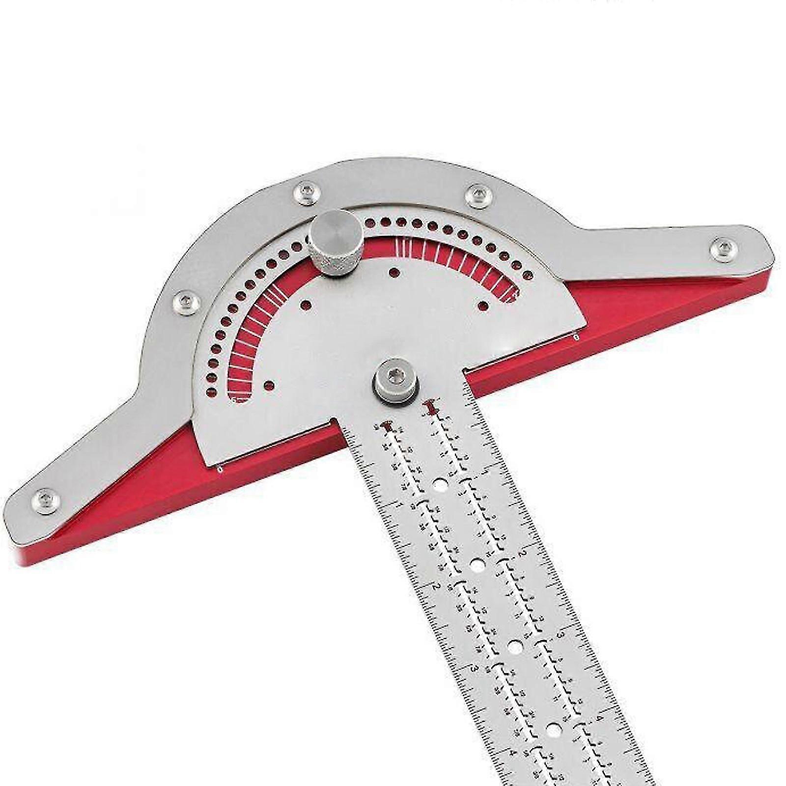 10 Inch Carpenter's Edge Ruler Stainless Steel Protractor Carpenter's Protractor Tool Two Arm Angle Protractor Tool Woodworking Protracto(1pc)