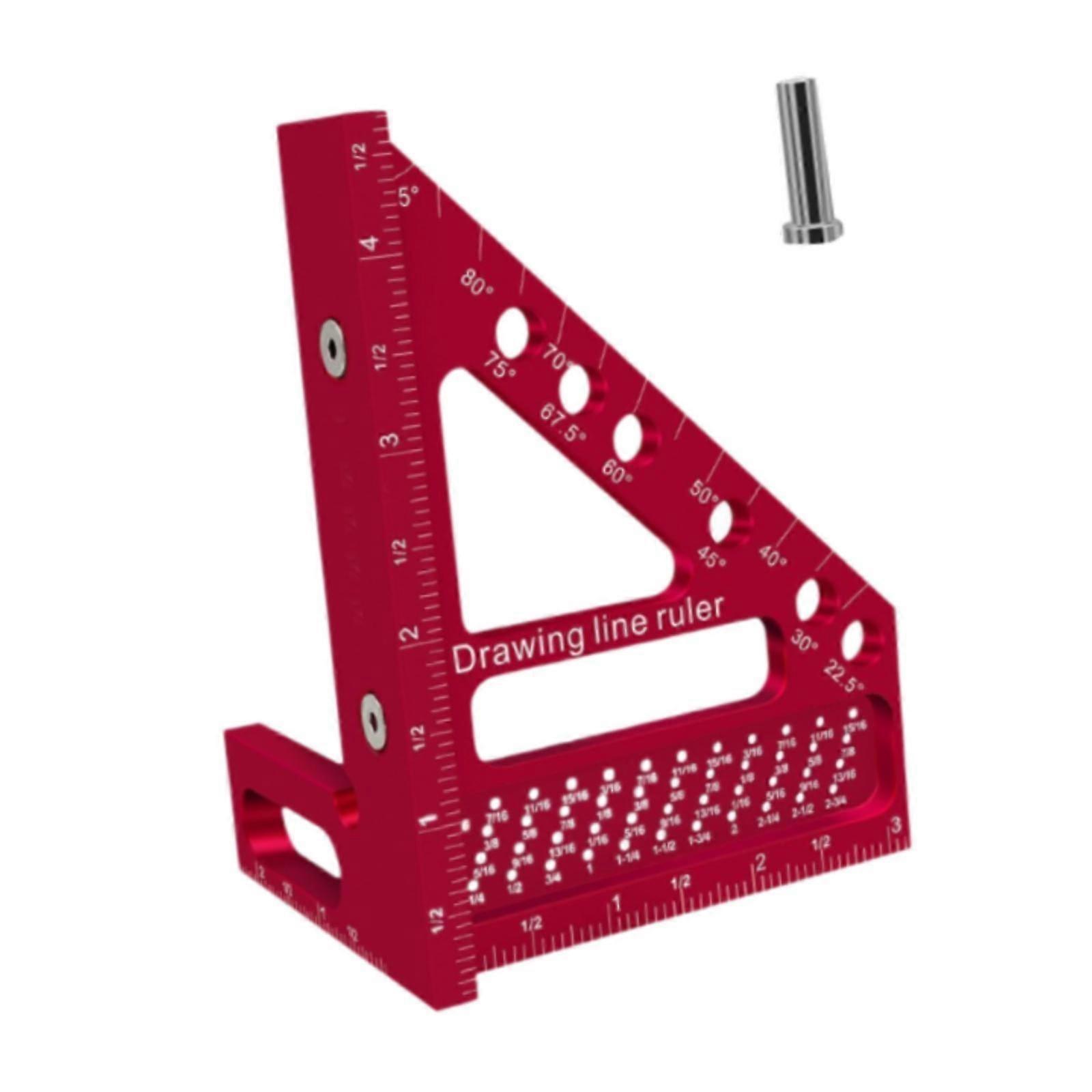 45/90 Degree Woodworking Square Protractor for Marking Construction Home Use