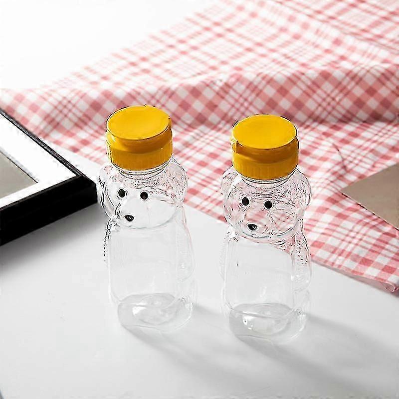 10 Pcs 8 Oz Honey Jars, Plastic Bear Honey Bottles Clear Empty Honey Jars Honey Squeeze Bottle Containers With Leak Proof
