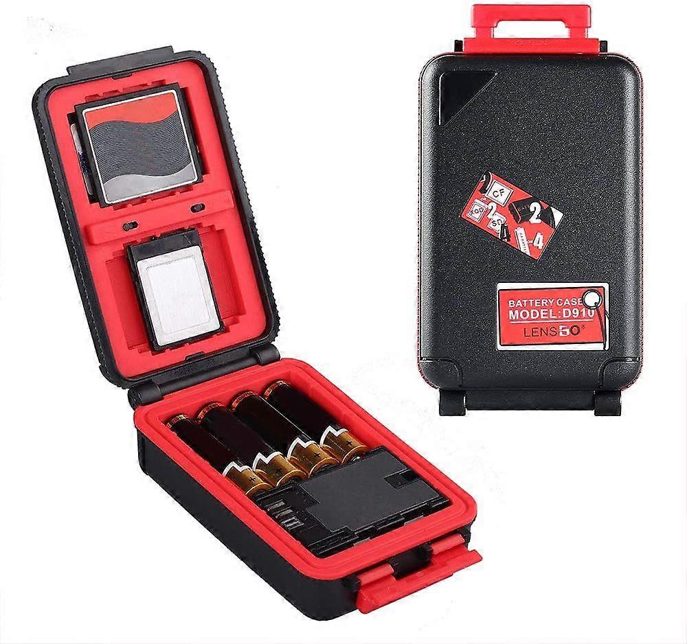 Camera Battery Memory Card Case, Memory Card Hard Protector Case Professional Water-Resistant Anti-Shock Camera Battery Storage Box for 2 Camera Batte