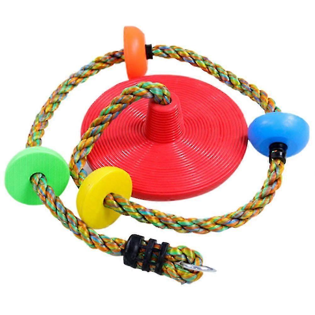 Climbing Rope Tree Swing with Disc Swings Seat Trees House Tire Saucer Swing Outside Playset Toys