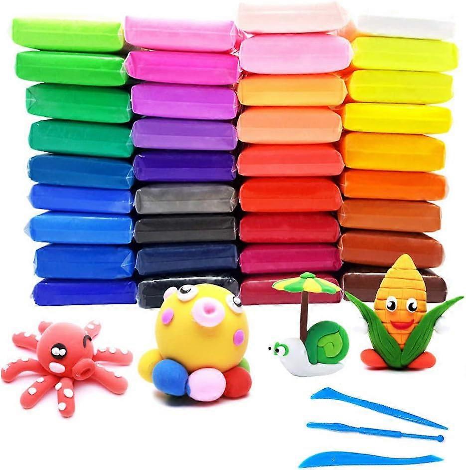 Non-Sticky Clay, Air Dry Polymer Clay Kits for Creative Inspiration, Soft and Smooth Texture, Quickly Dries in Air without Baking, Improves Hands-On