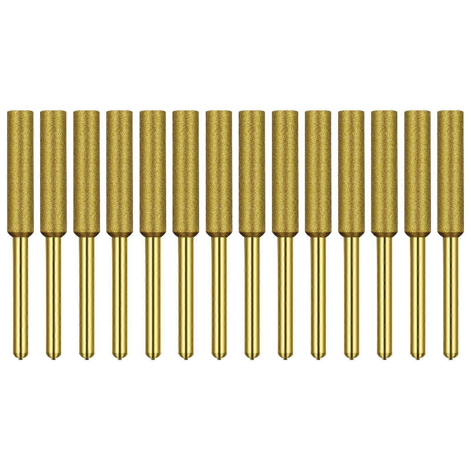 12Pcs Diamond Chainsaw Sharpener Set 3/16 Inch Titanium Coated