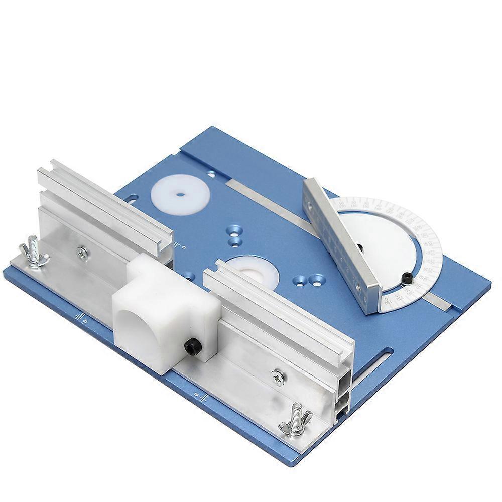 C8 Engraving Machine Inverted Plate Set Aluminum Alloy Milling Surface Plate with Backrest and Push Ruler Carpentry Woodworking Accessory