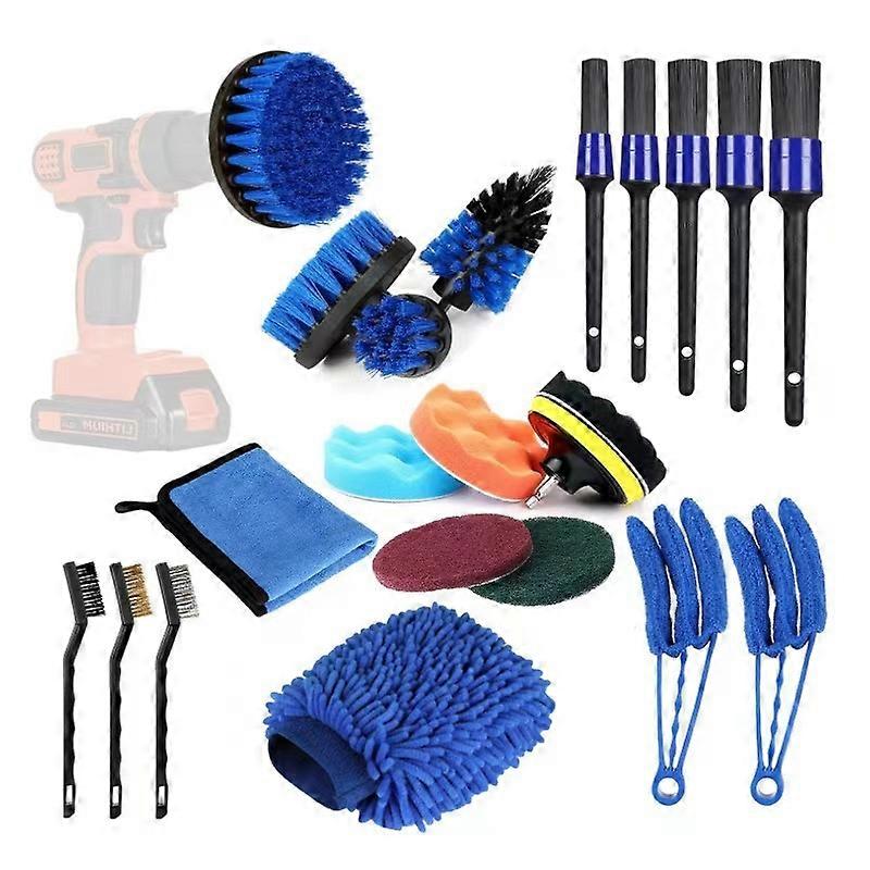22Pcs/Set Car Cleaning Tools Kit Auto Detailing Brush Set for Cleaning