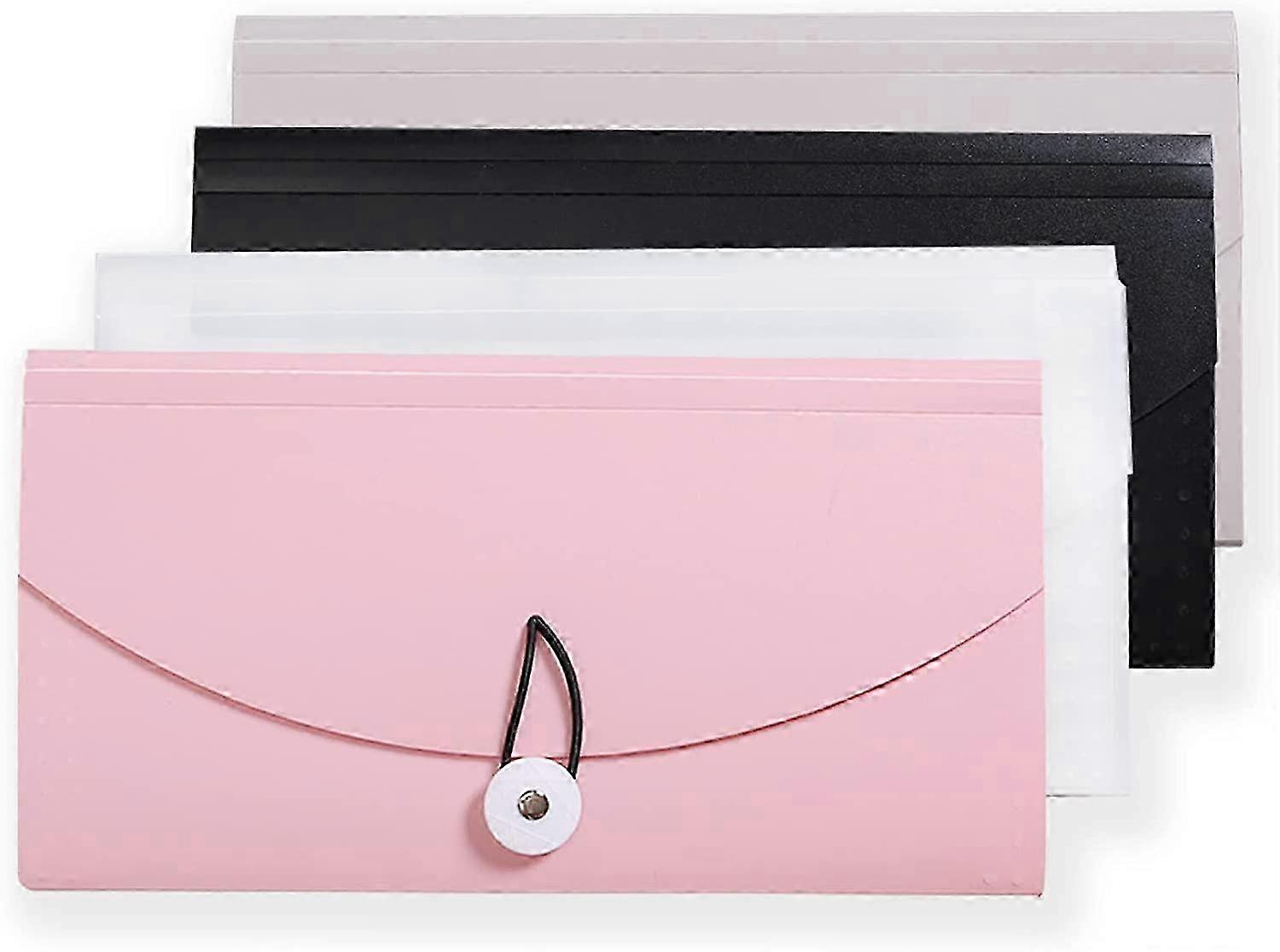 4 Pack Expanding File Folder B5 Size 13 Pockets Portable Document Organizer