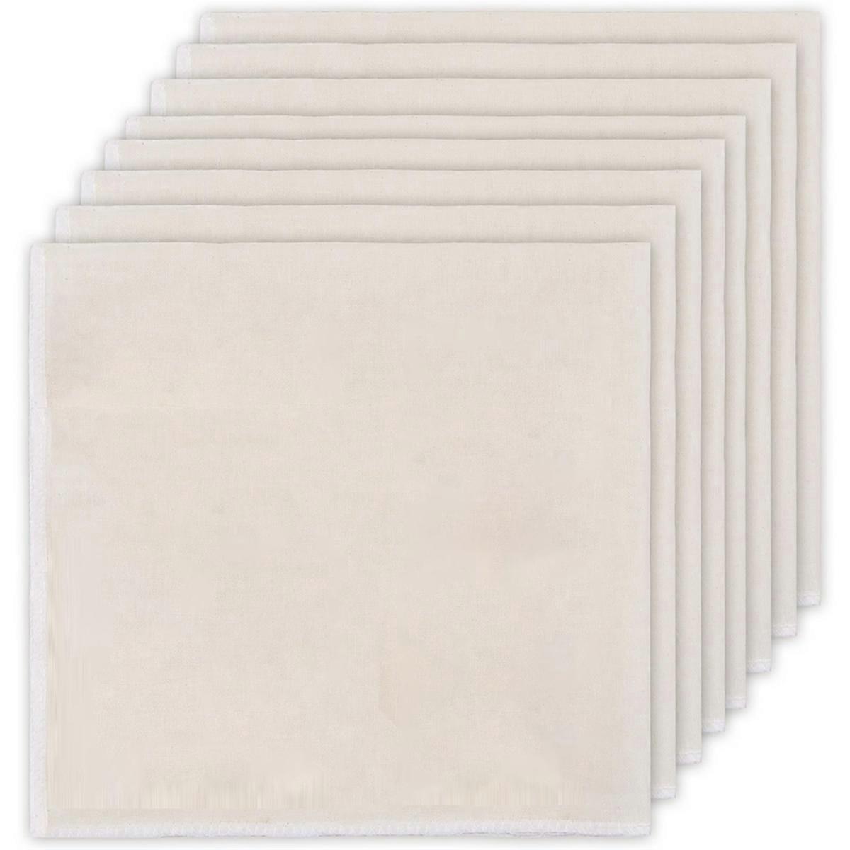 20 PCS Reusable Cheese Cloths for Straining, 20x20 Inch Hemmed Organic Cheesecloth, for Coffee Brew