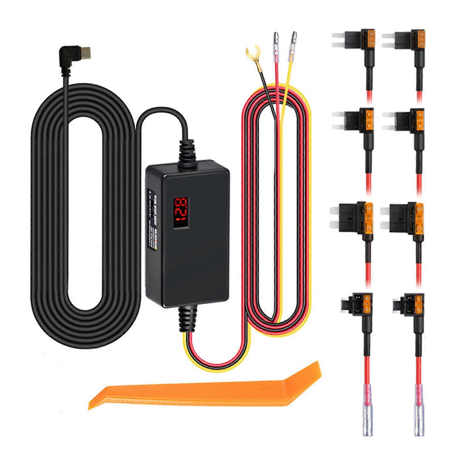 Düşük Gerilim Korumalı Araç Güç Adaptörü Kiti Otomotiv Hardwire Sorunsuz Gösterge Paneli Kameralarının Çalışması için Kullanımı Kolay