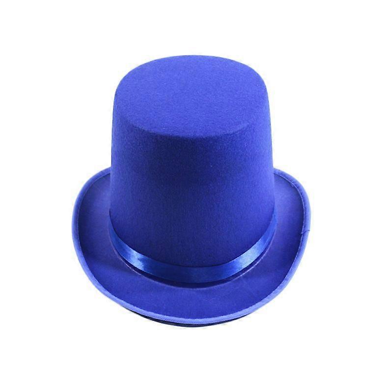Bristol Novelty Unisex Wool Effect Top Hat Blue