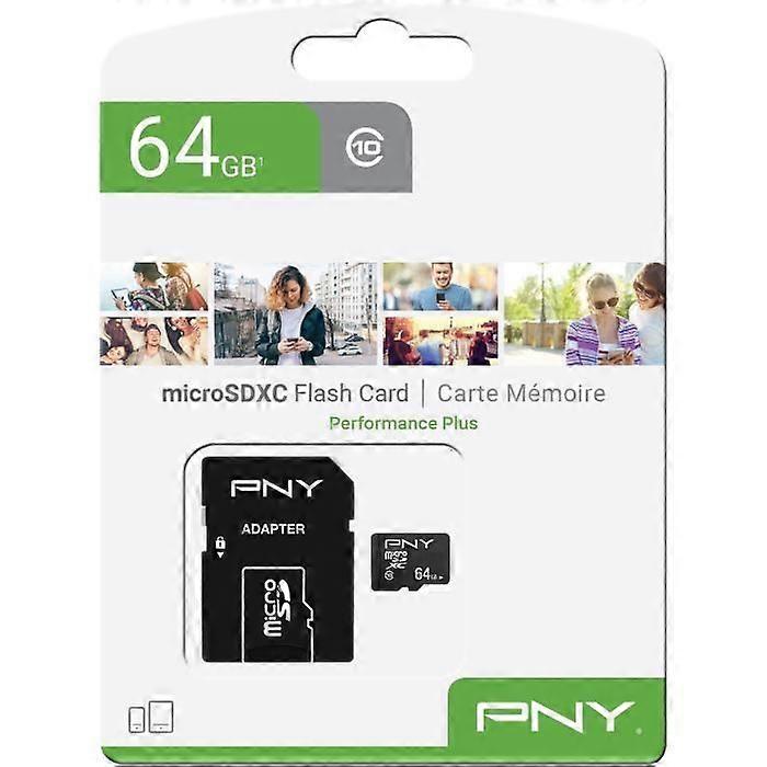 PNY MICROSD 64GB PERFORMANCE PLUS C10 memory card