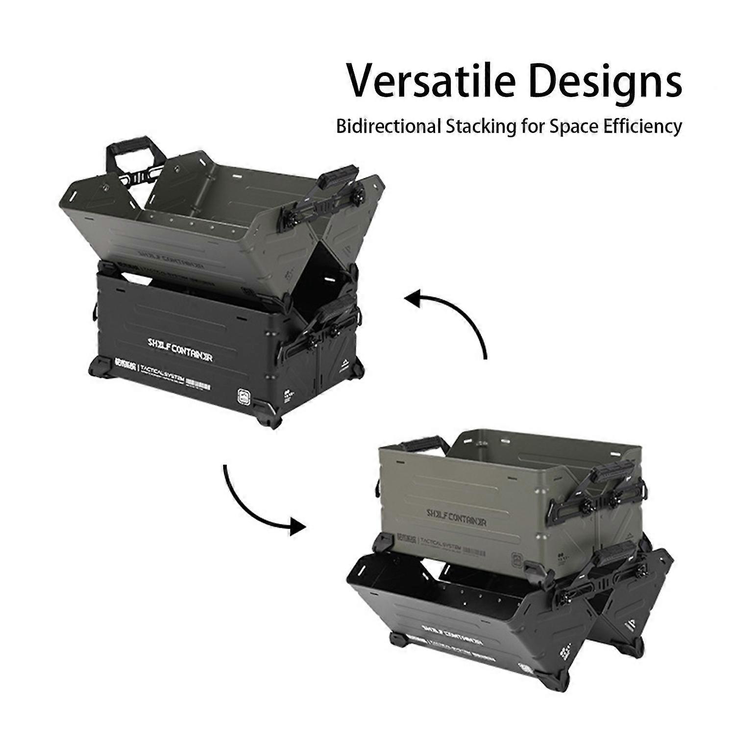 Outdoor Multifunctional Camping Storage Chest Stackable Aluminum Box Tactical Lunch Box Open Top Box