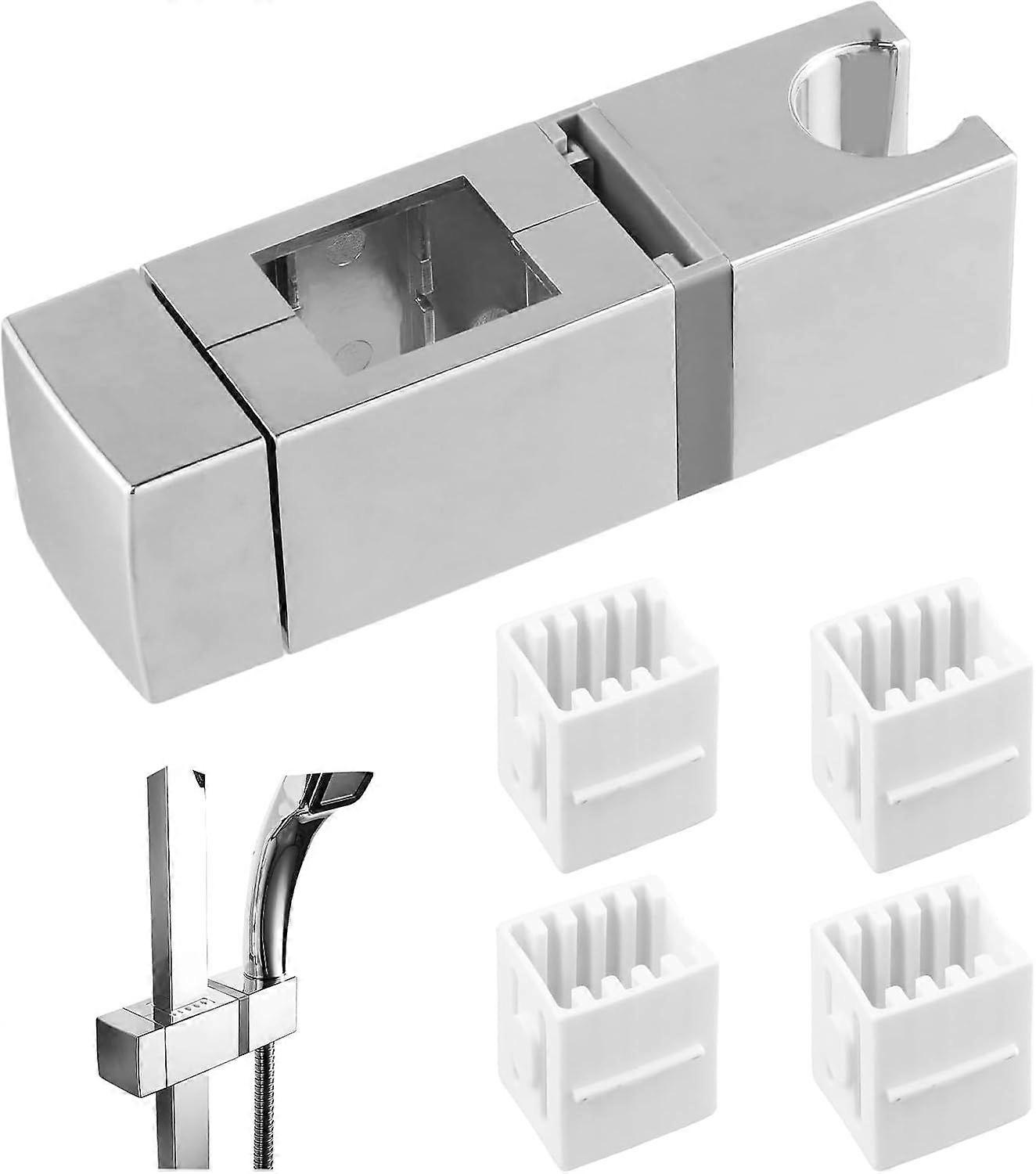 Universal Shower Holder, Adjustable Shower Head Holder, Square Shower Head Holder, Adjustable Diameter, Easy Installation, Handheld Shower Holder for