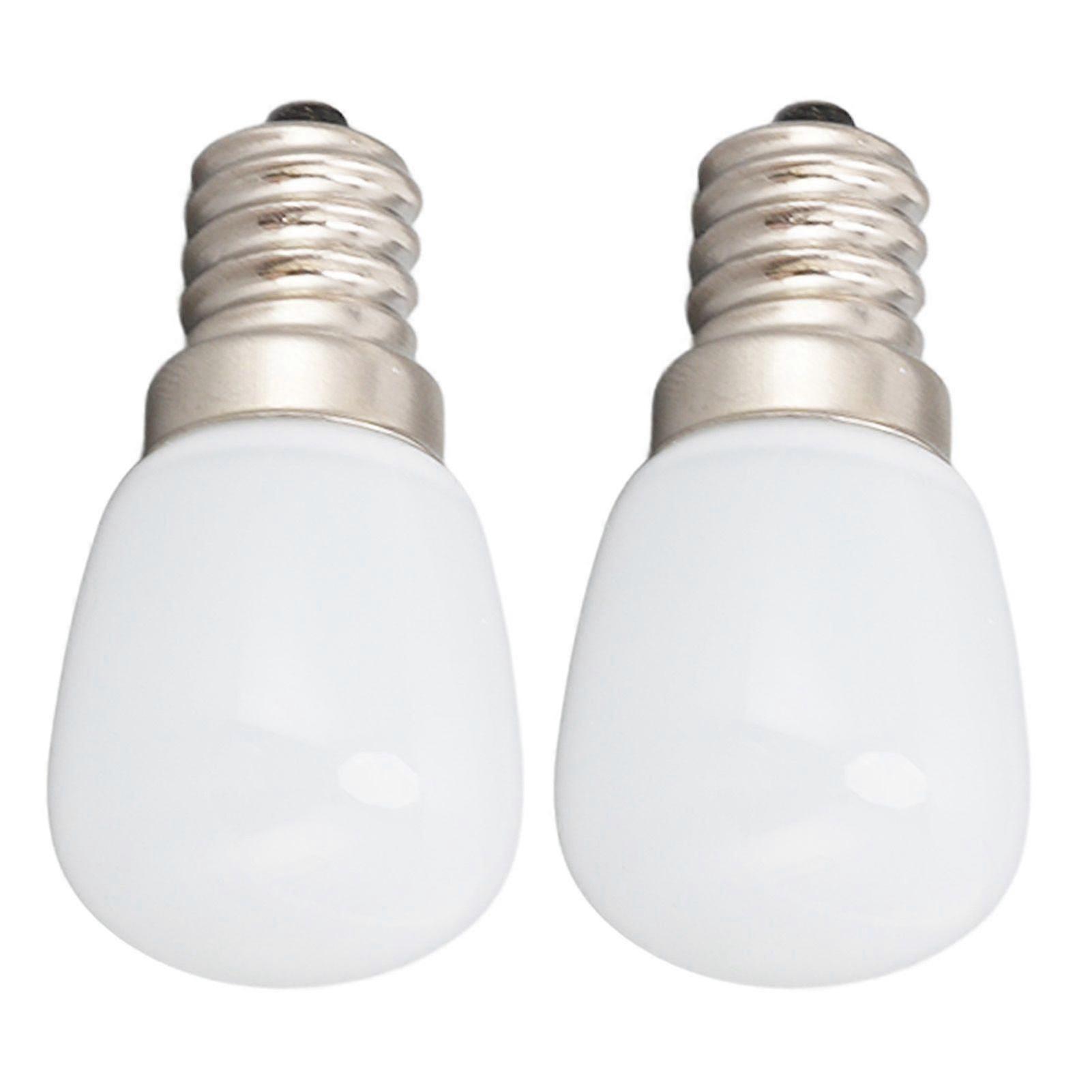 2pcs 2W E12 LED Bulb 6000K White Light E12 Base Mini Refrigerator Light for Oven Microwave Home Lighting Non Dimmable