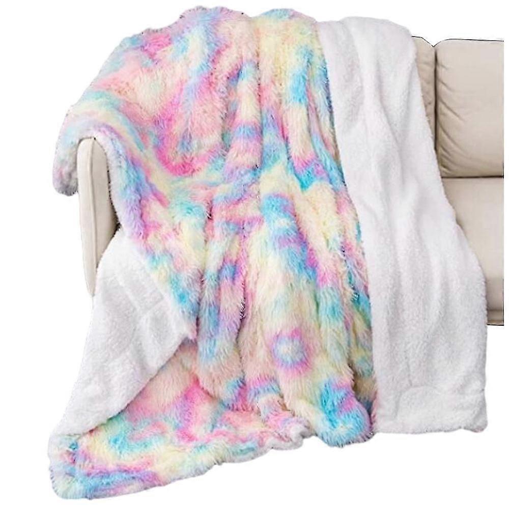 Doppelseitige lange Haare verdickte Lammwolldecke