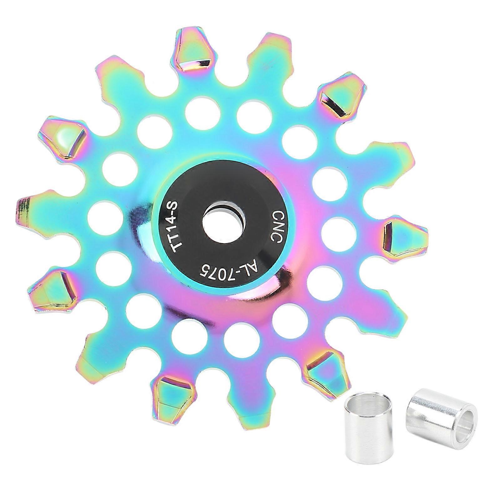 Bike Derailleur 14T Positive Negative Tooth Ceramic Bearing Wheel Rear Guide Pulley for Road Mountain Bikes