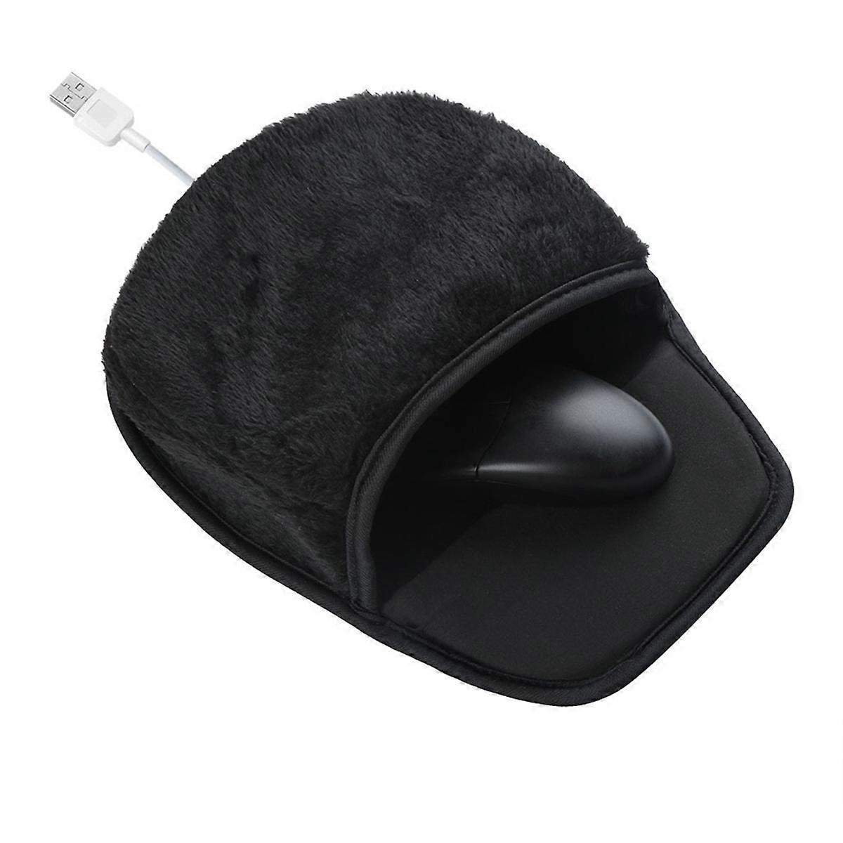 USB Heated Mouse Pad Typing Hand Heating Mouse Pad Black
