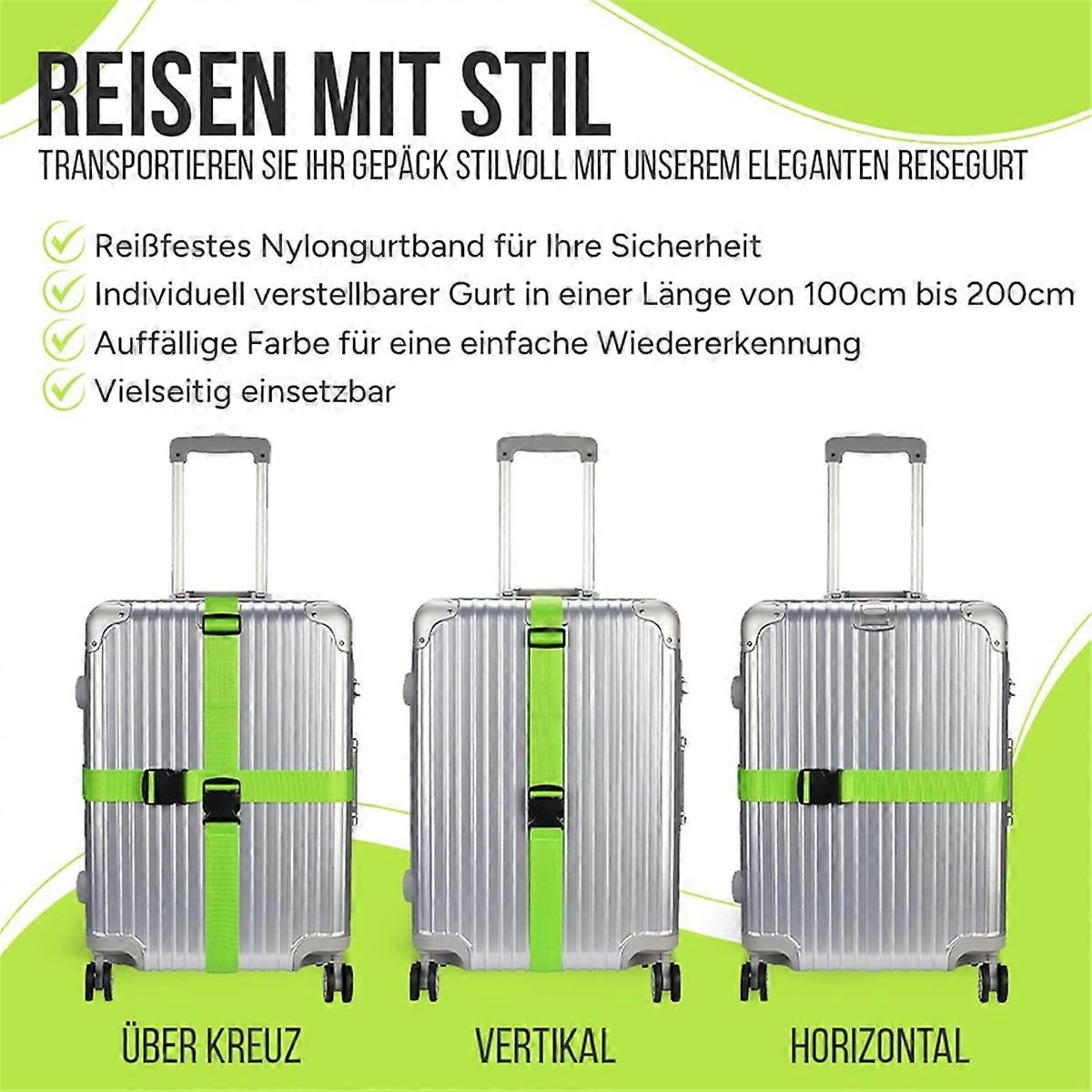 Set Of 4 Suitcase Straps For Travel Suitcase, Suitcase Strap Set,