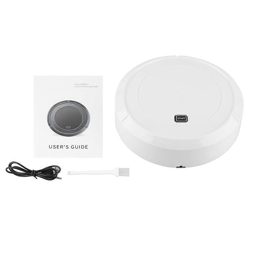 USB Charging Vacuum Cleaner Robot Universal Wheels Automatic Cleaning Mop Machine White