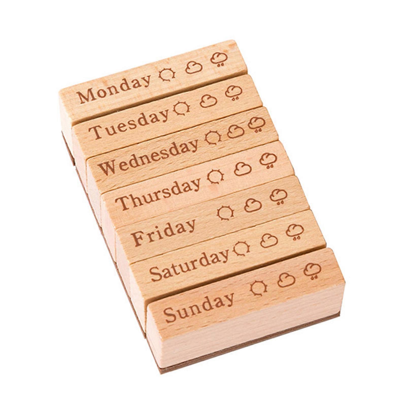 ヴィンテージウッドスタンプセットDIYハンドアカウントカード作成プランナースタンプ子供大人男性女性DIY手工芸品用品