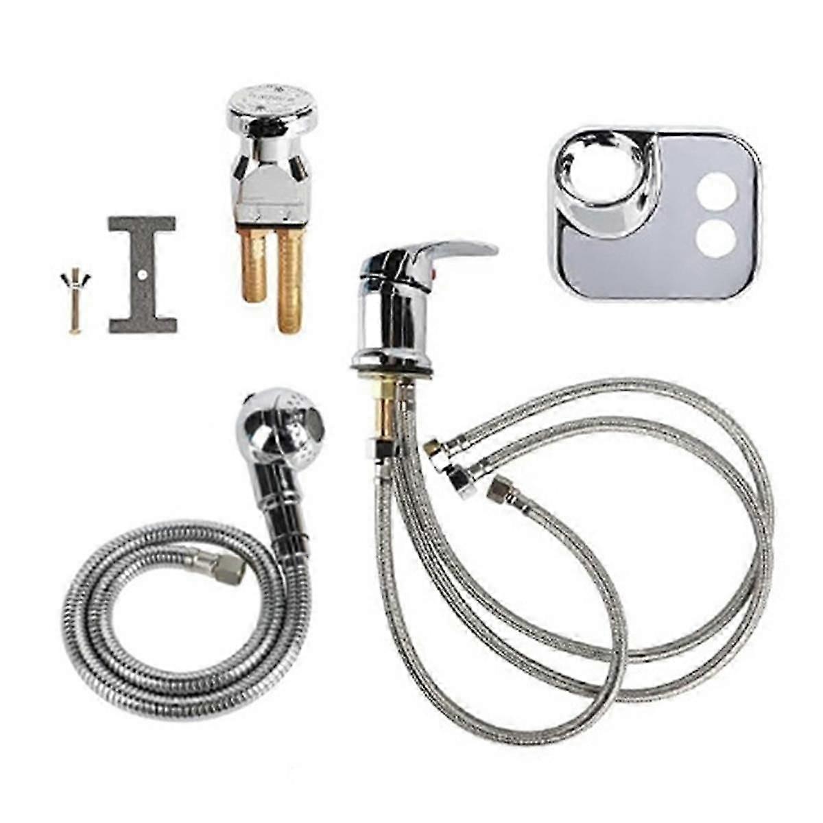 Shampoo Bowl Faucet,Replace Professional Chrome Faucet, Sprayer Hose,Vacuum Breaker, Shampoo Spraye