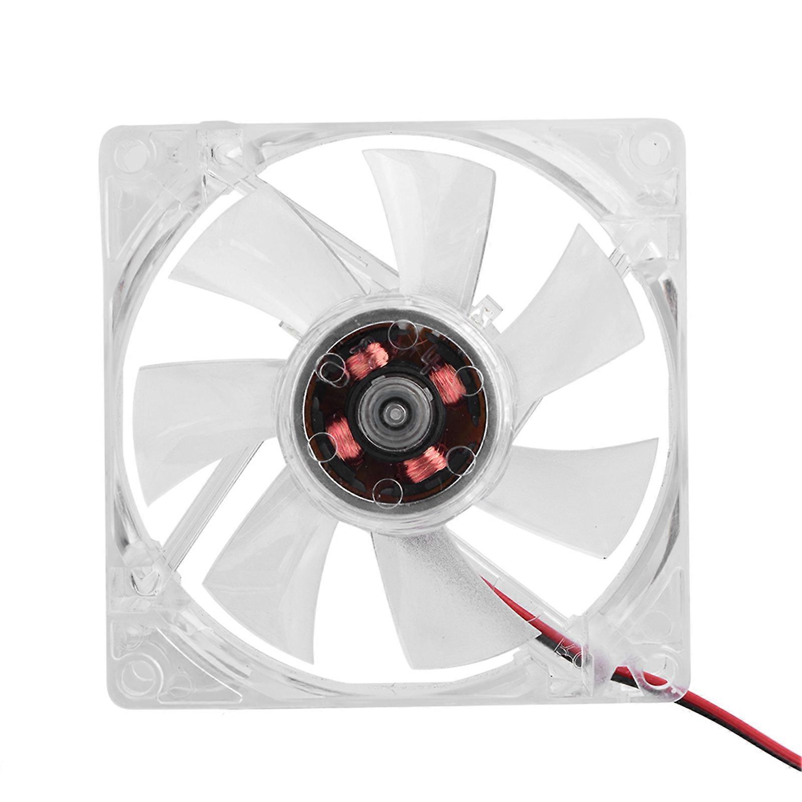 PC Case Cooling Fan, 80mm LED Light, 12V, 4-Pin, Quiet, Blue