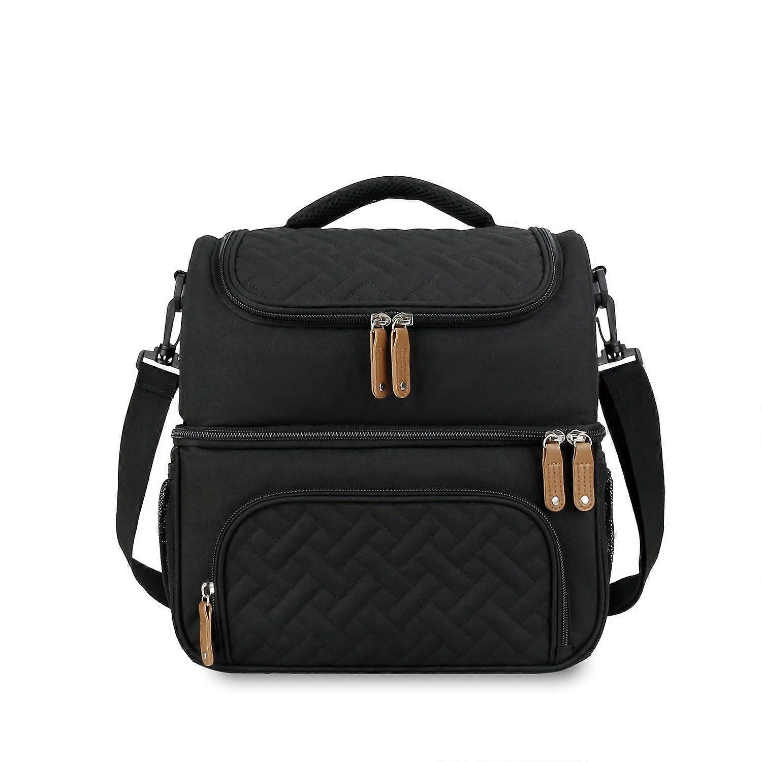 Large Lunch Bag for Lunch Box and Cooler Bag Storage, Insulated, Waterproof, Fits Standard Size Containers, Grey Color