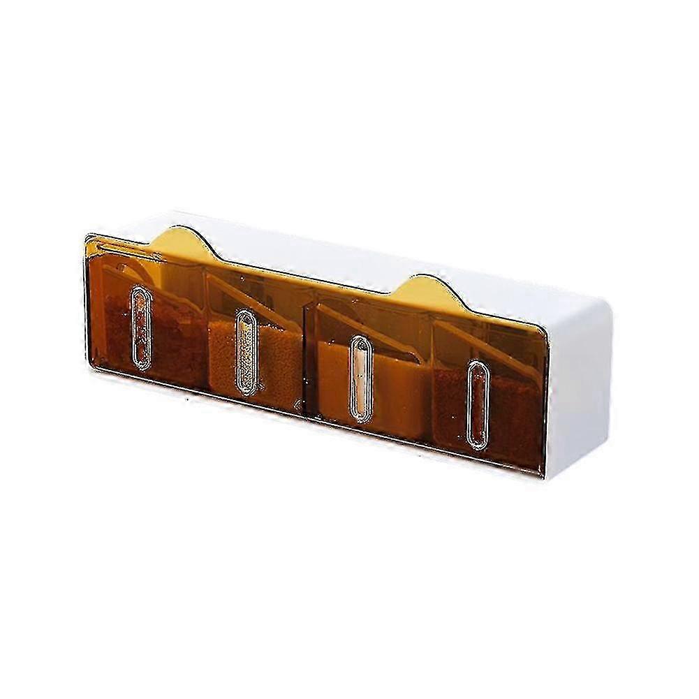 4-in-1 Spice Container with Sealed Lid, Multifunctional Kitchen Organizer for Herbs & Condiments