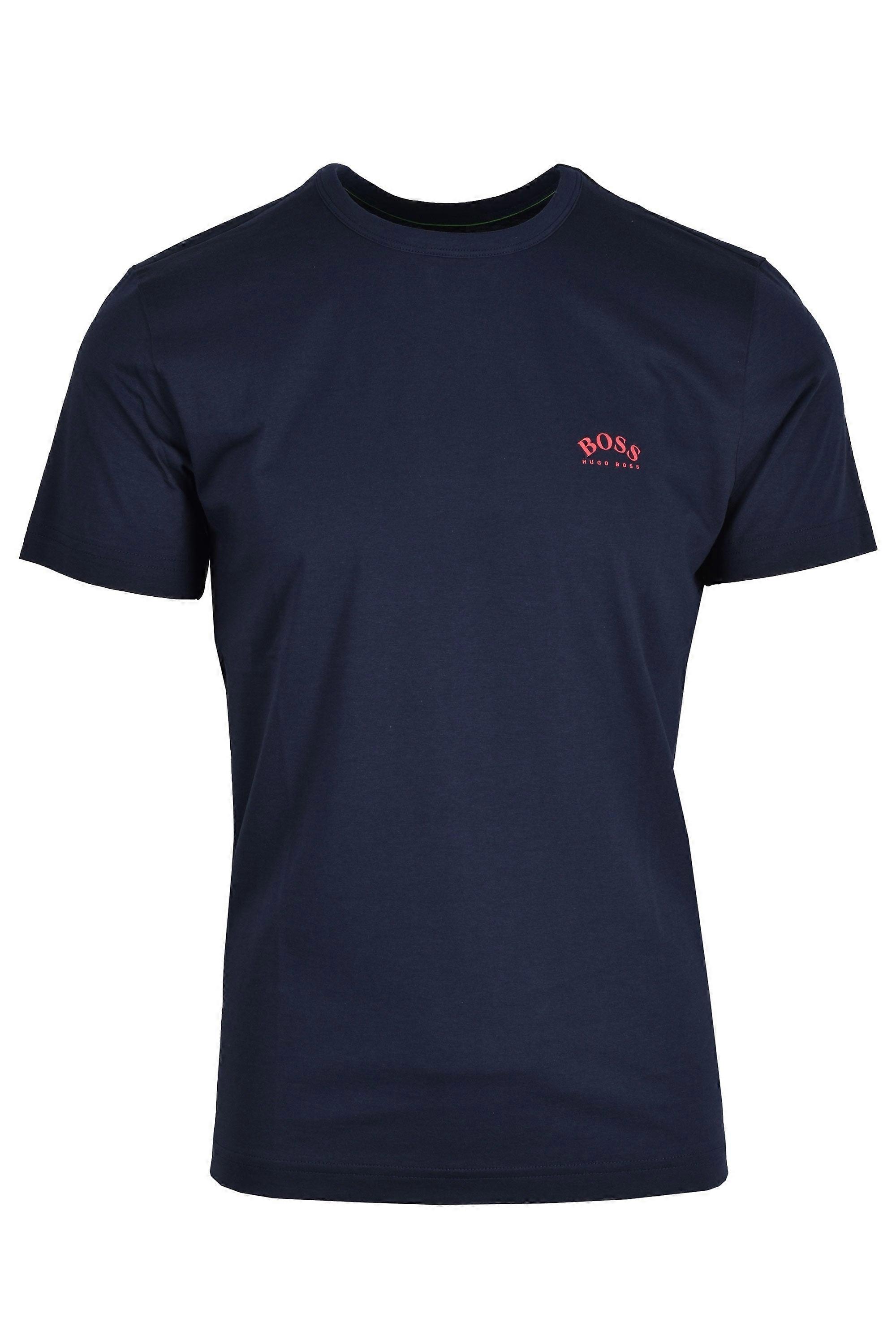 Boss Tee Curved T Shirt Dark Blue