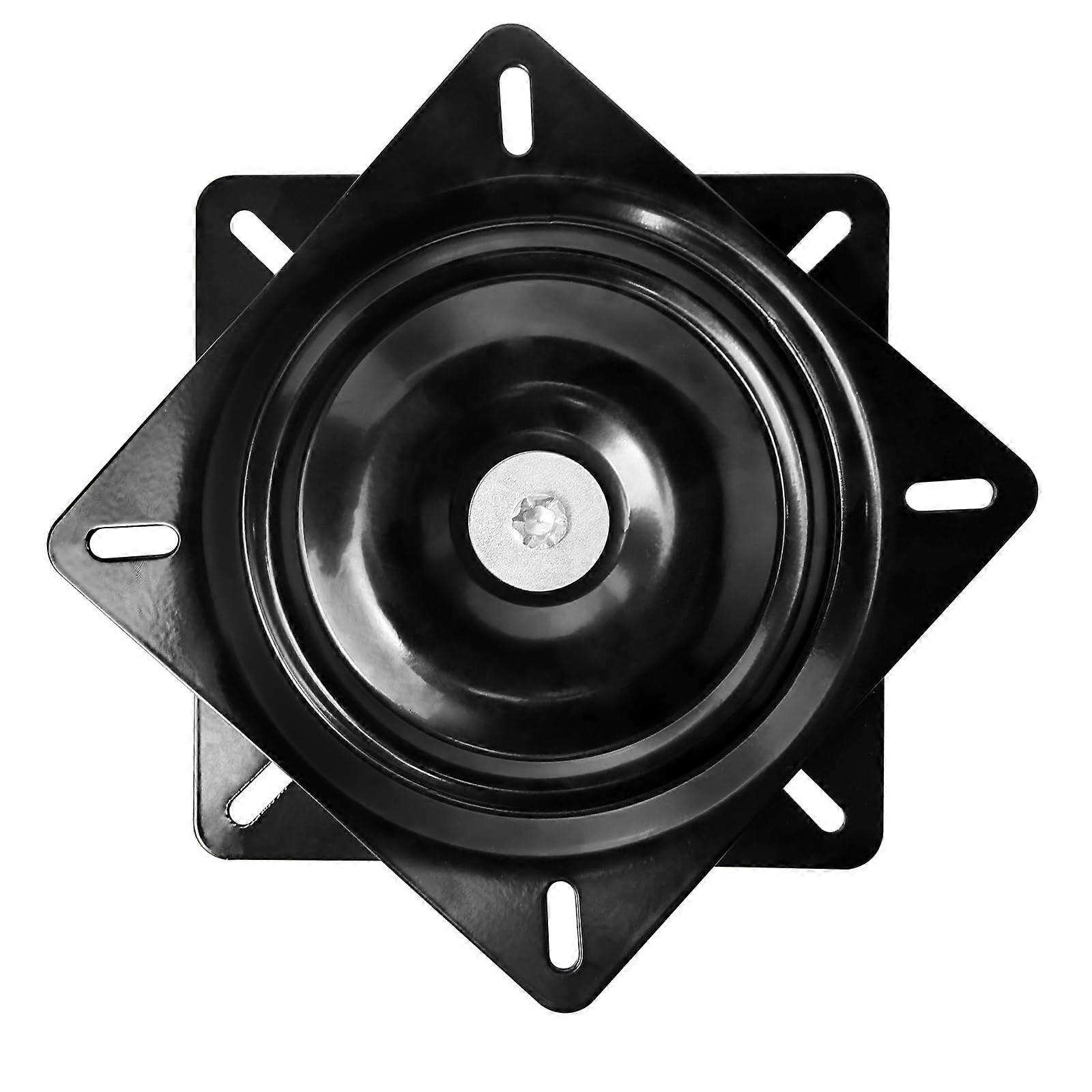 7'' Heavy Duty Bar Stool Swivel Replacement with Square Swivel Mechanism for Recliner Chairs and Boat Seats, Black Ball Bearing Base