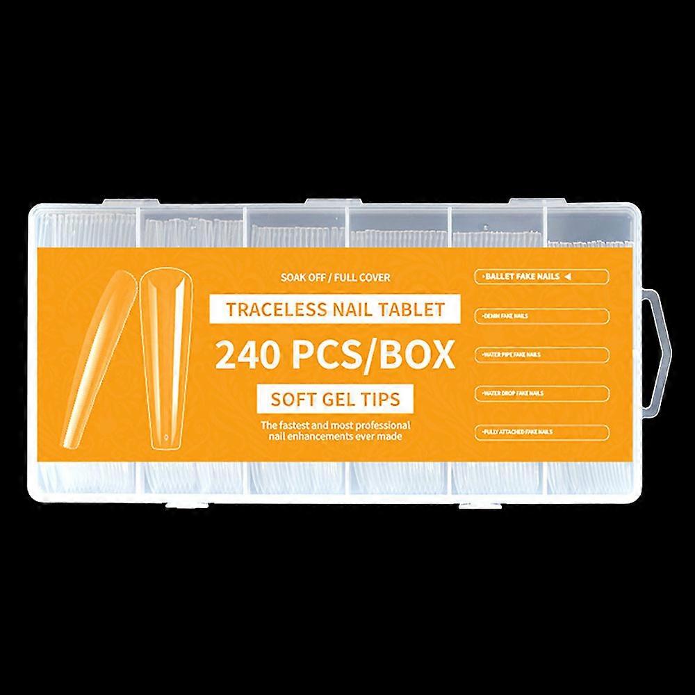 Ultra-long nail patch fake nail patch 240pcs boxed transparent