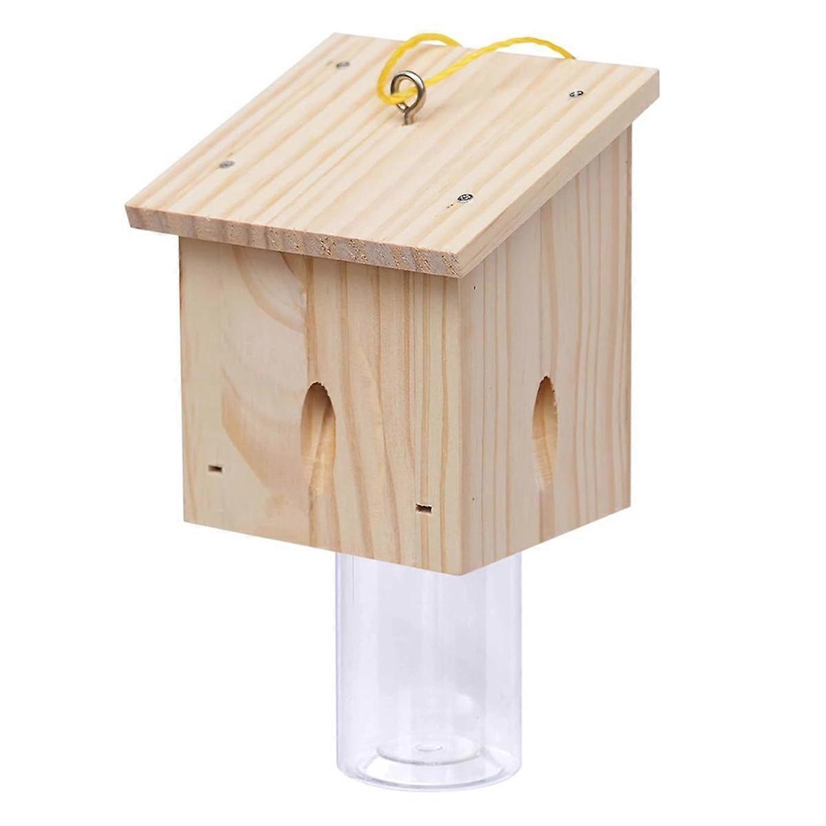 Ruche en bois pour abeilles, maison à insectes suspendue pour l'extérieur, ruche en bois naturelle suspendue pour abeilles