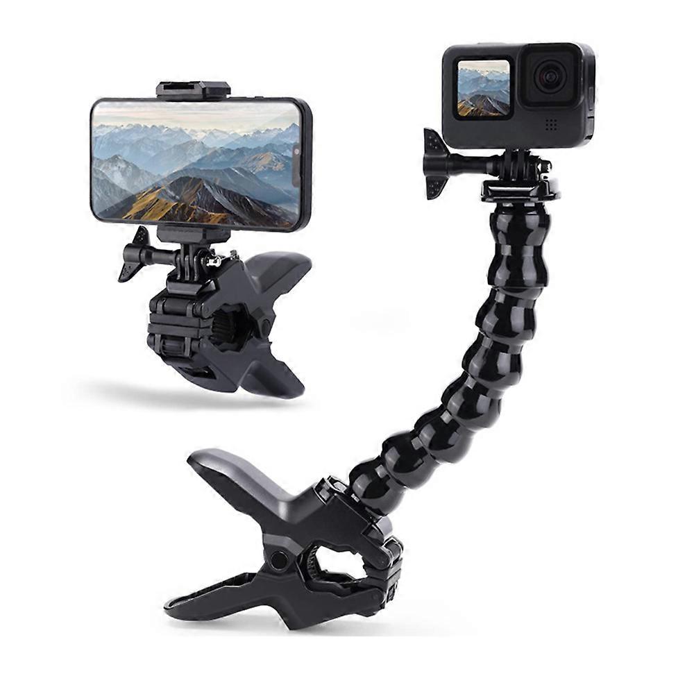 Action Cameras Companion, Flex Clamp Mount, Adjustable Gooseneck