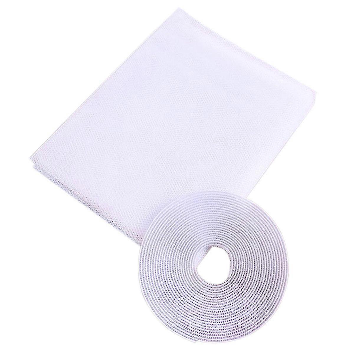 Adjustable Window Screen, Diy Self-Adhesive Tape For Custom Fit, Premium Polyester Fiber Mesh, Easy Installation And Reusable For Quadrate, Arc, And