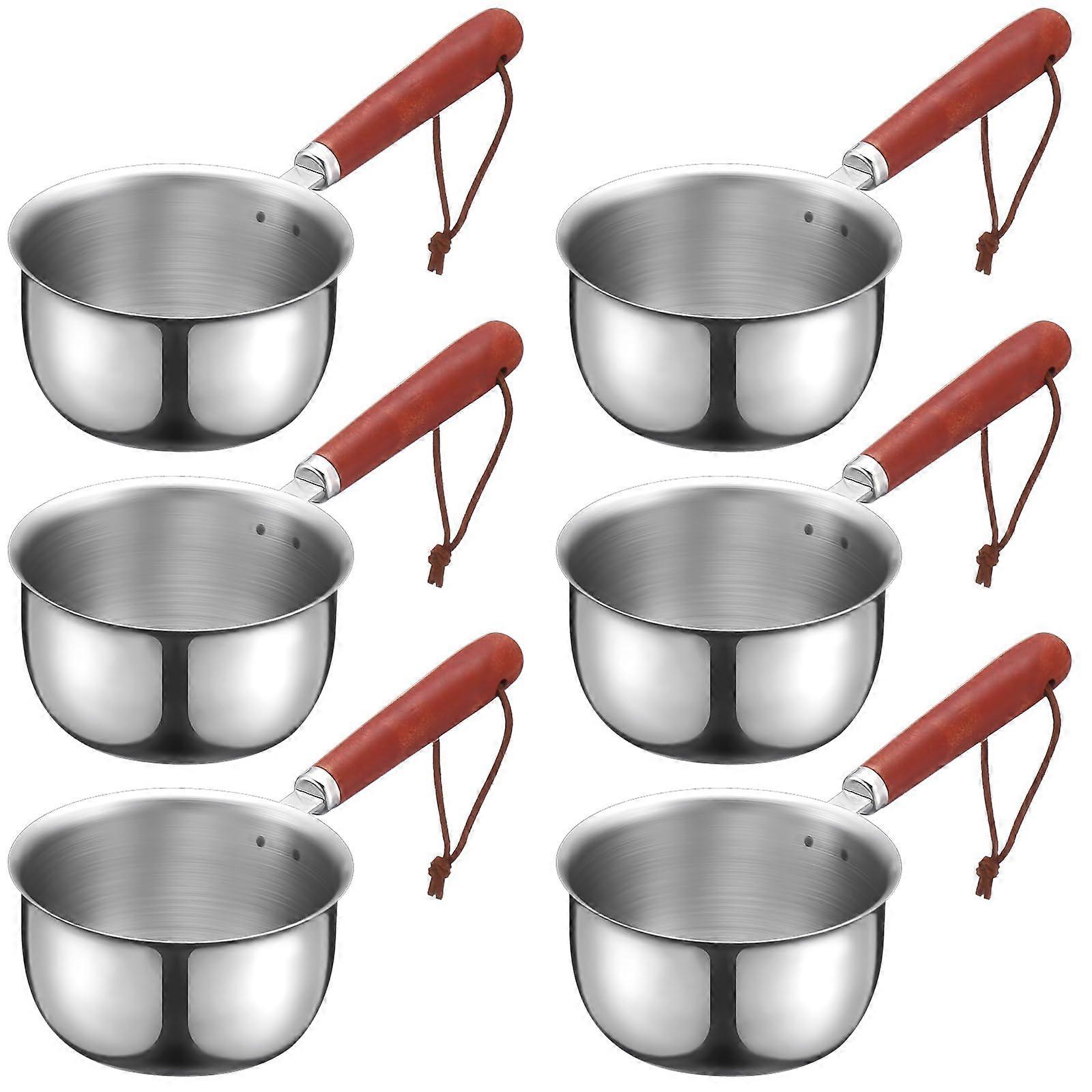 6 stk mini rustfritt stål gryte til frokostsuppe kaffevarmer