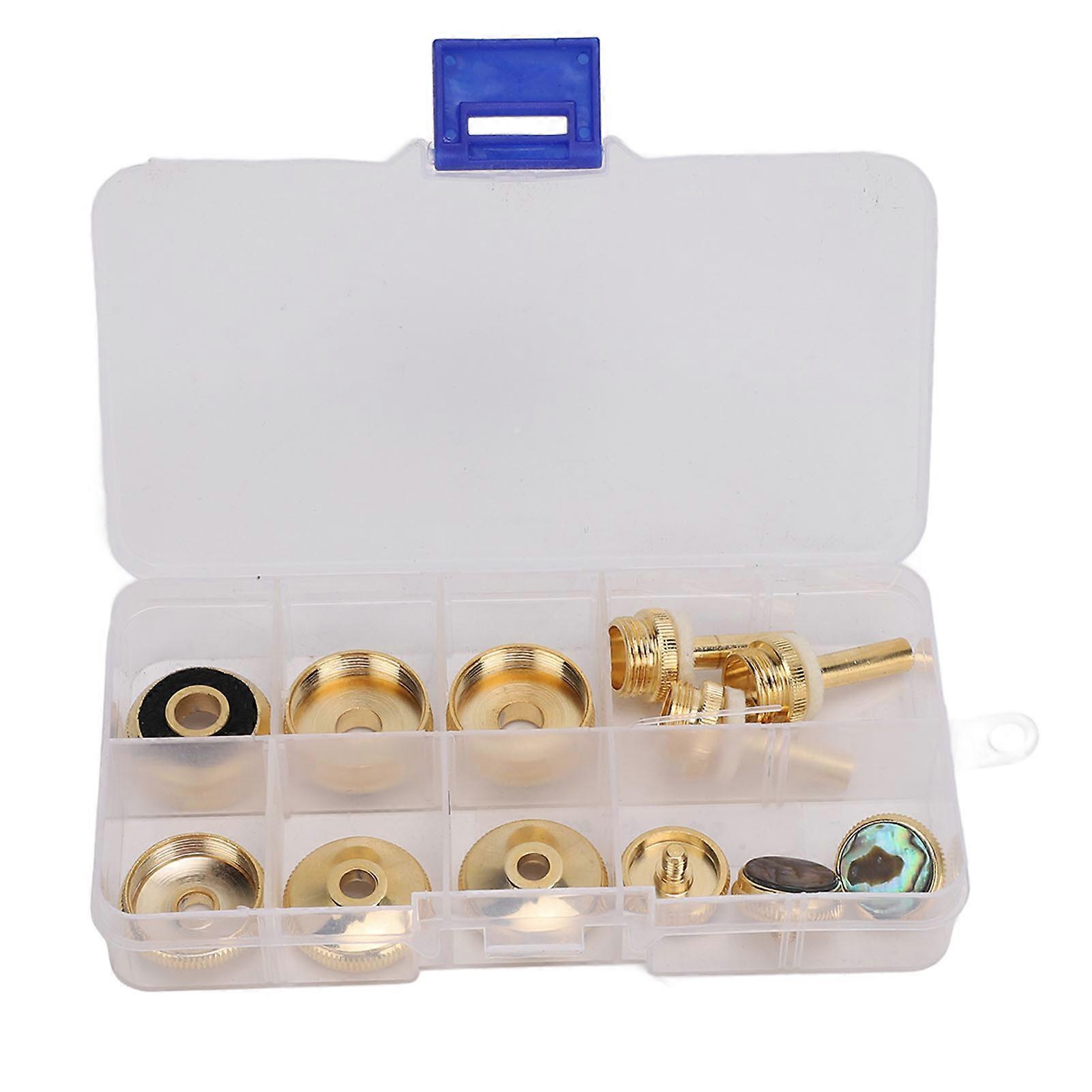 Trumpet Valve Finger Button Metal Abalone Shell Inlay Trumpet Button Upper and Lower Valve Cap Kit