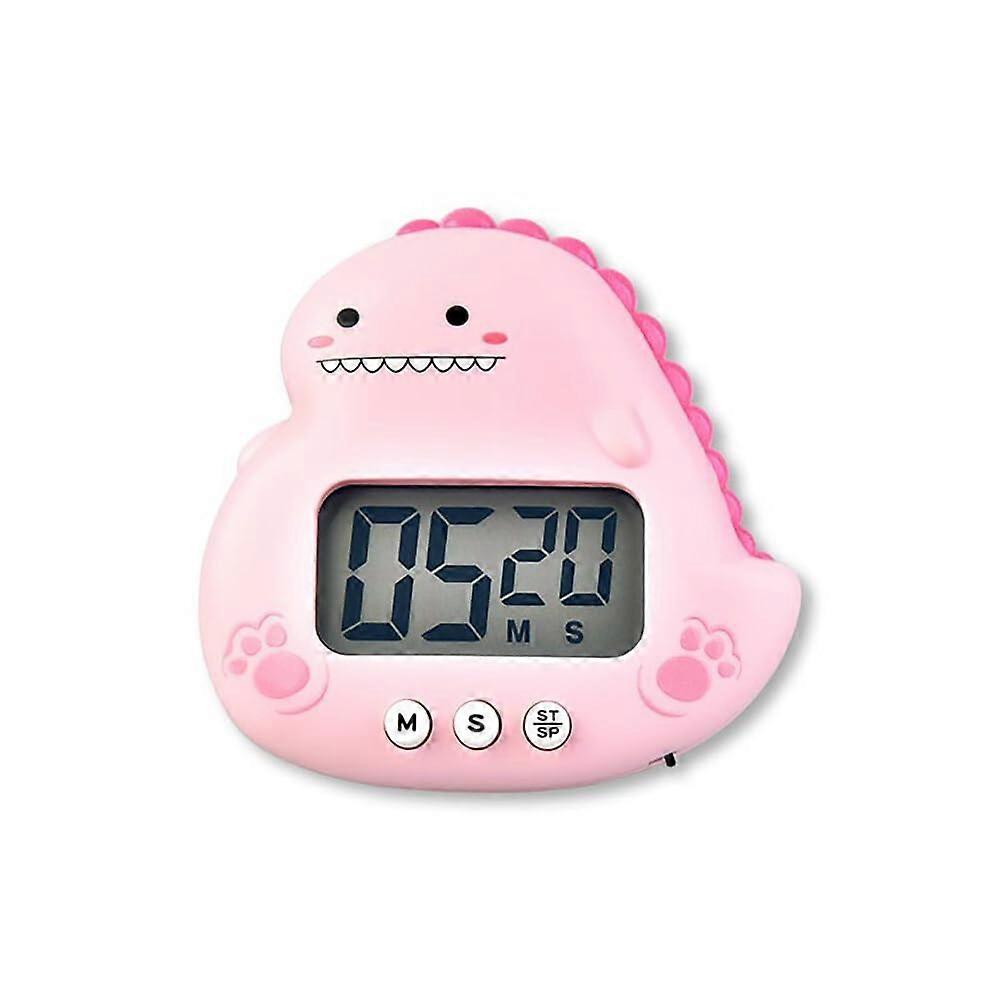 Kids Cute Dinosaur Timer, 2.4 Inch Large LCD Kitchen Timer with Loud Alarm, Magnetic Countdown Timer for Home and Cooking