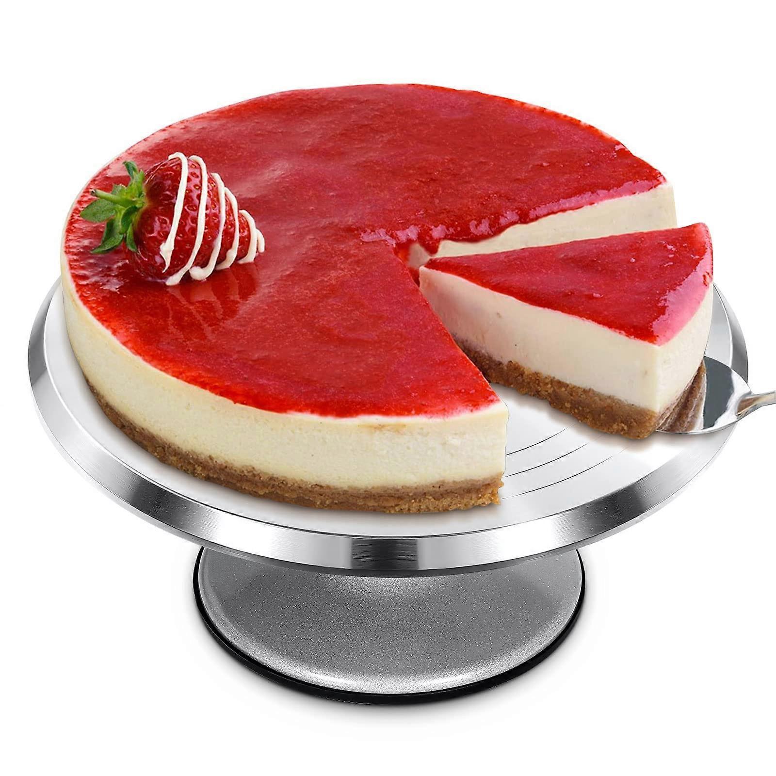 12 Inch Cake Stand for Rotating Cake Decoration, Round Pastry Display Turntable, Sturdy Plastic Base