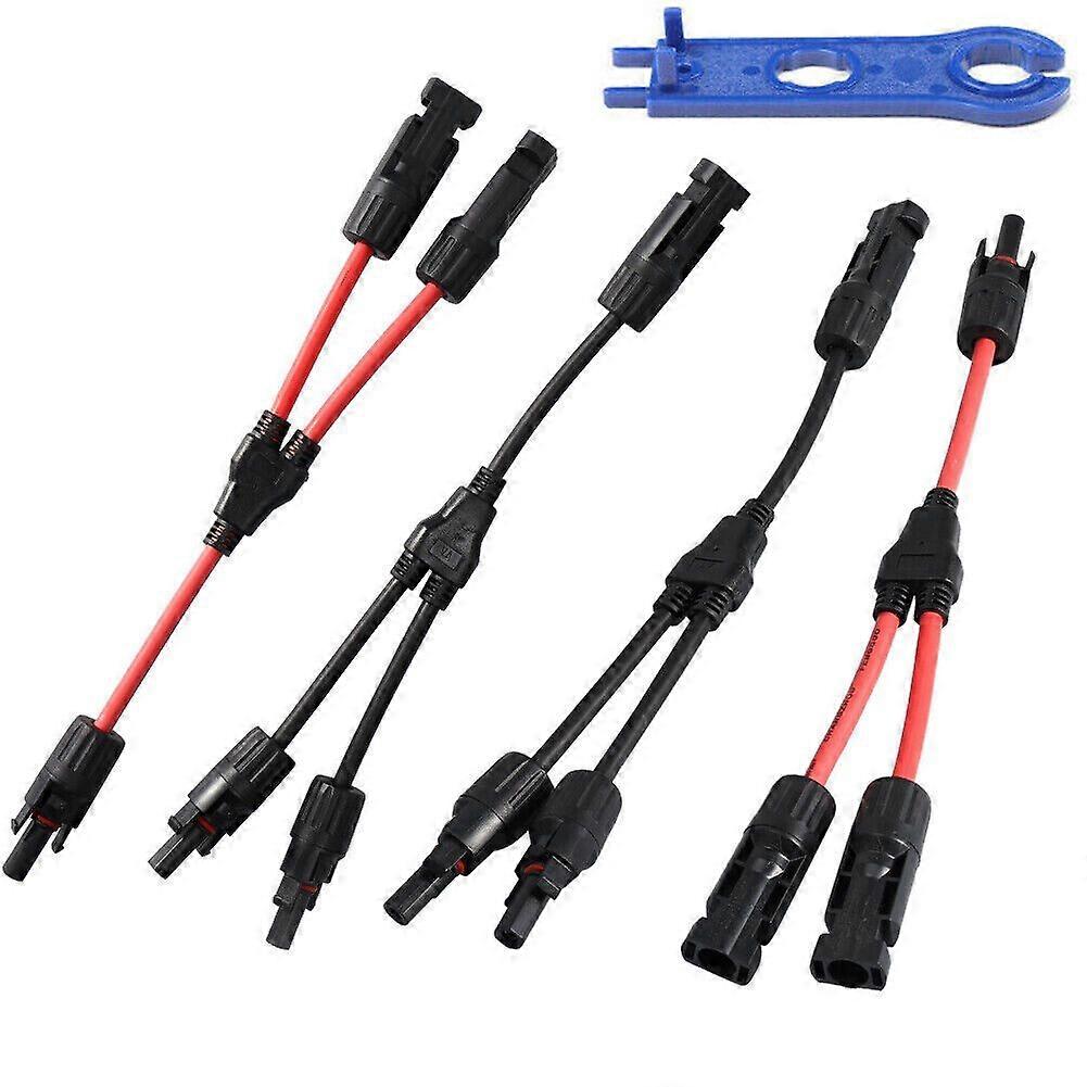 2 Pairs Y Solar Connector Distributor Socket for Solar Panel Adapter Cable