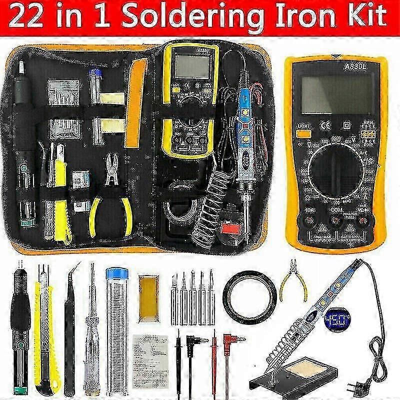 Soldering Iron Kit 80w Flux Paste Solder Gun Station Adjustable Temp Welding Set