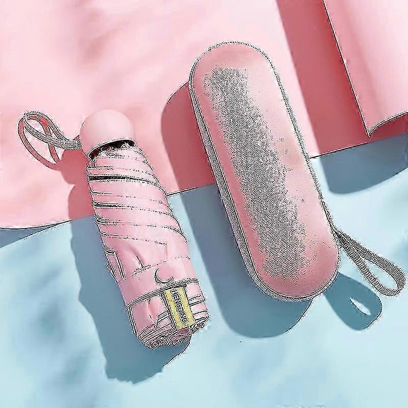 Mini sateenvarjo Lapset Tuulenpitävä Värikäs Tasku sateenvarjo Sade Naiset