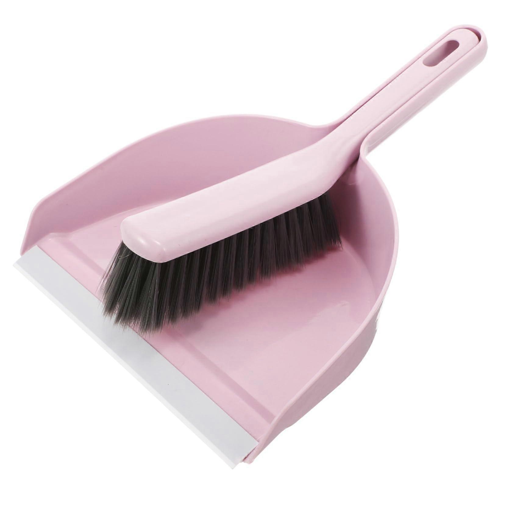 Mini Dustpan and Brush Set, Compact Dust Pan and Hand Broom, For Table Key Board Pet Random Color