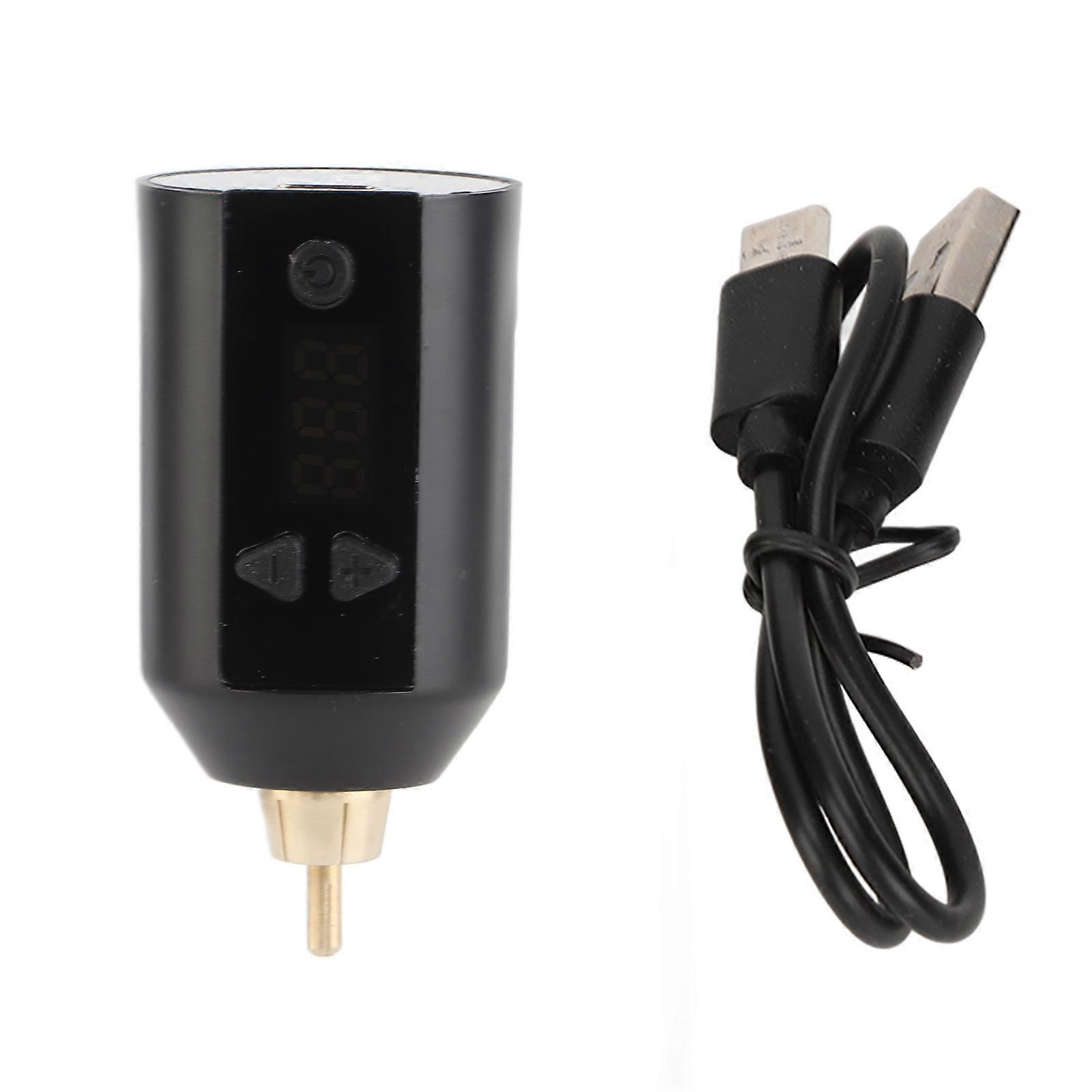 Alimentation pour tatouage 3-12 V, chargement USB, sans fil, interface 1 500 mAh, batterie pour stylo de tatouage