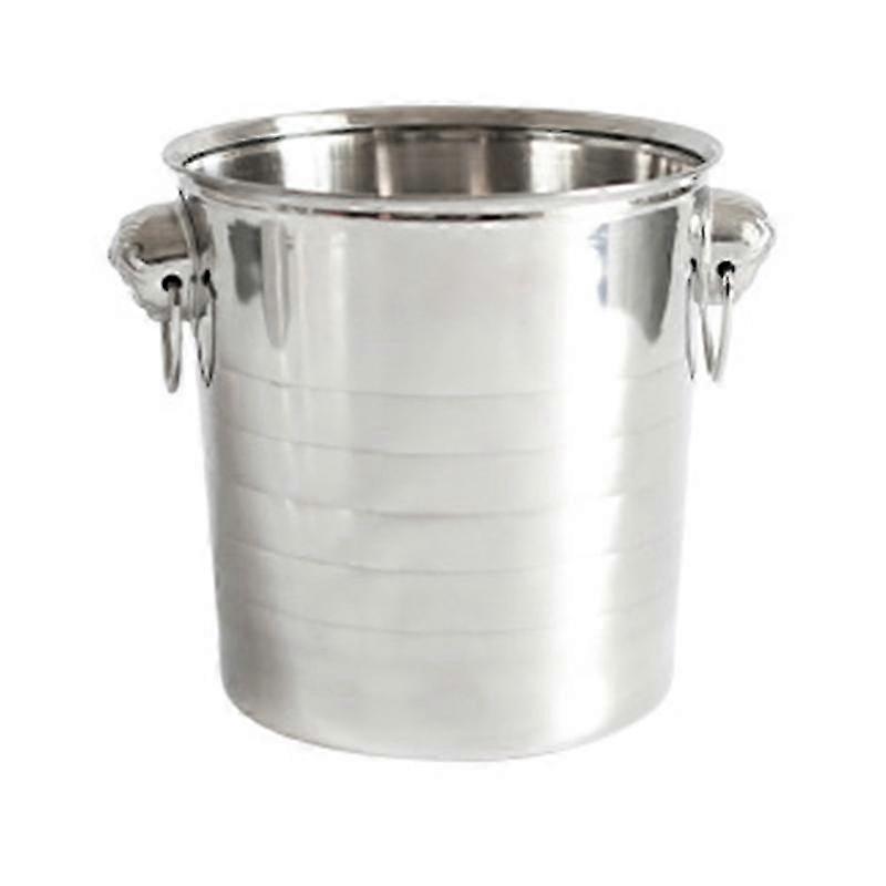 ステンレス鋼アイスパンチバケツワインビールクーラーシャンパンクーラーポータブルバーパーティークラブアイスバック-シルバー