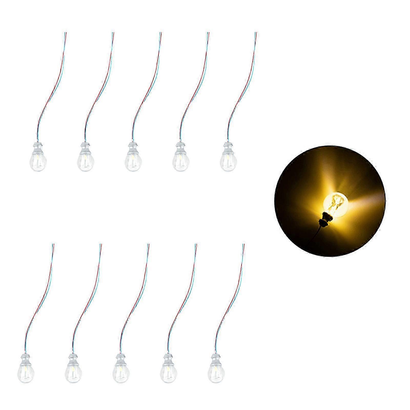 Dollhouse LED Ceiling Light Set of 10 for Different Signal Model Lamp Layout for Dollhouse Street Light Accessori
